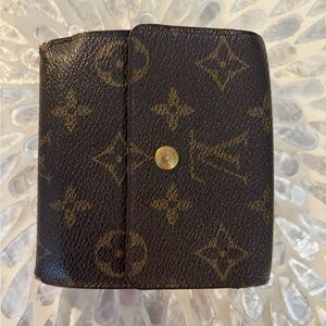 Louis Vuitton Men’s Monogram Portefeuille Wallet Small Wallets Brown **see notes